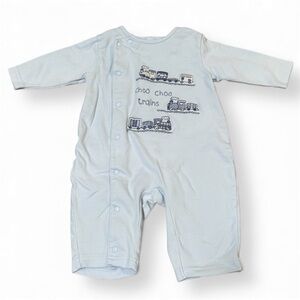 Vintage T.K.S. Basics Chip Choo Trainer Romper One Piece 3-6m embroidered